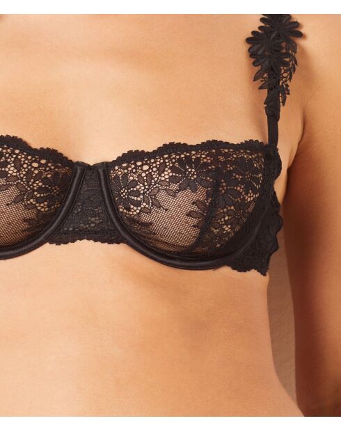 Sujetador negro con aros Secrete