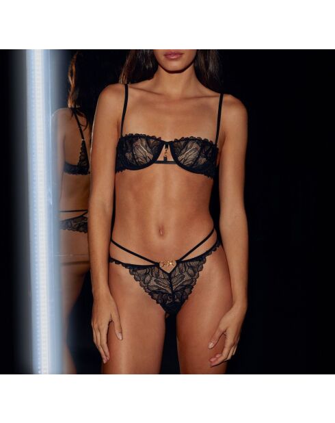 Schwarzer Embrace Tanga