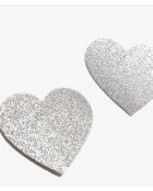 Copricapezzoli con glitter Silver Petales