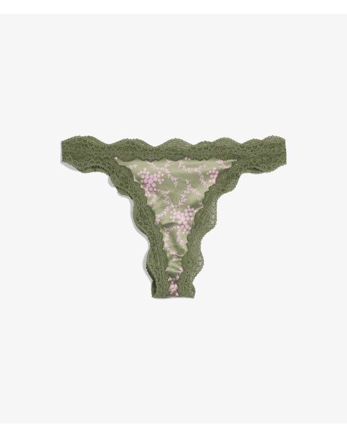 Grüner Tanga Florish aus Tannenholz