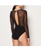 Couture zwarte romper uit één stuk zonder beugel