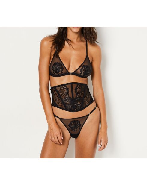 Sensuele zwarte ceincher in de taille