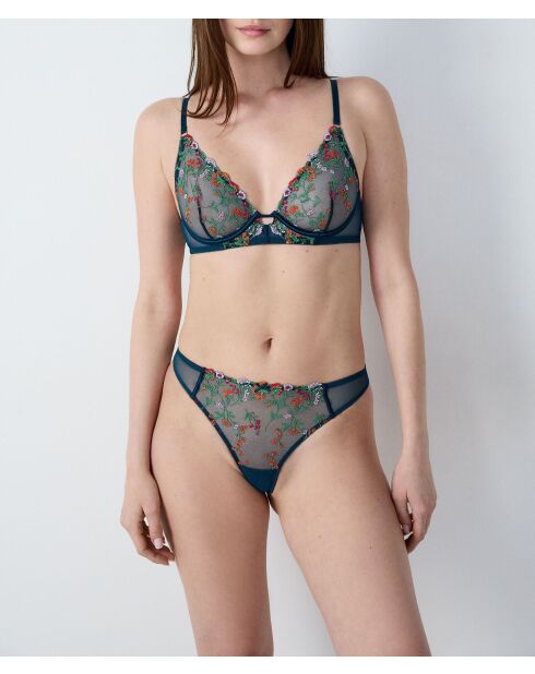 Sujetador gourmet verde con aros