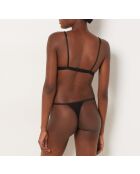 Leop Slub zwarte string