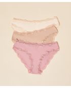 Pack de 3 braguitas Jim rosas