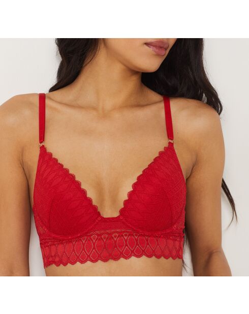 Push-up-BH mit Bügel Rote Gravur