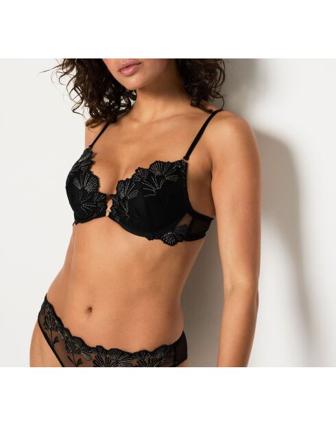 Palmes zwarte push-up bh met beugel