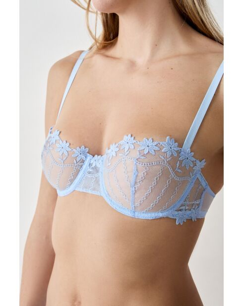 BH met beugel n° 9 Paquerette blauw