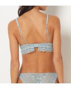 Kunstzinnige blauwe lagunebeha met beugel nr. 7