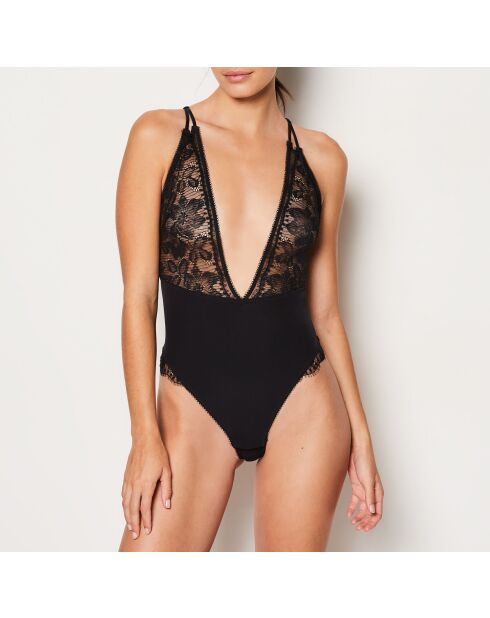 Audacieuse, einteiliger Body ohne Bügel, schwarz