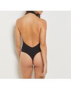 Amoureuse zwarte romper uit één stuk zonder beugel