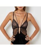 Enlacee zwarte romper uit één stuk zonder beugel