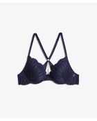 Prachtige marineblauwe push-up bh met beugel