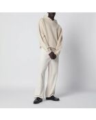 Beige hoodie van grosgrain