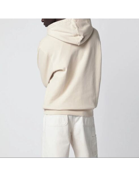 Beiger Kapuzenpulli aus Ripsband