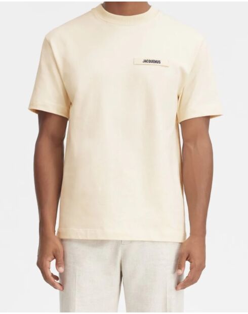 T-shirt gros grain beige
