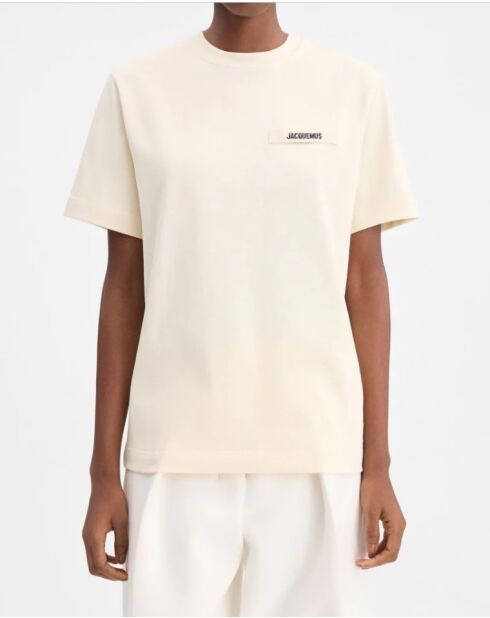 T-shirt gros grain beige