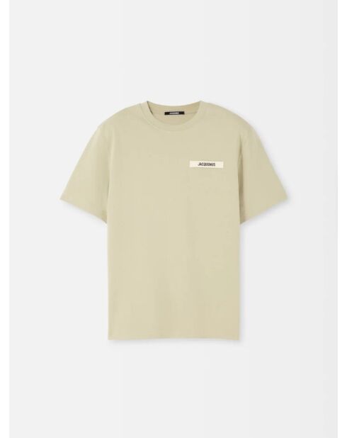 Hellgrünes Rips-T-Shirt