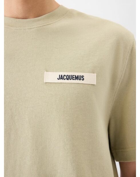 Hellgrünes Rips-T-Shirt