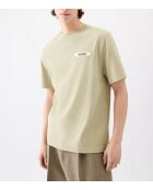 Hellgrünes Rips-T-Shirt