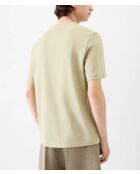 Hellgrünes Rips-T-Shirt