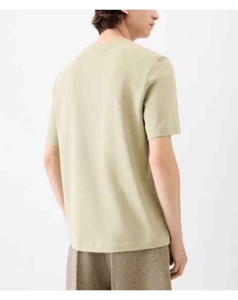 Hellgrünes Rips-T-Shirt