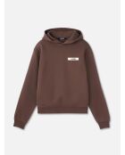 Felpa in gros-grain marrone