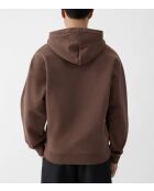 Felpa in gros-grain marrone