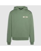 Leichter khakifarbener Rips-Kapuzenpullover