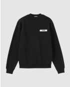 La felpa nera in gros-grain