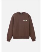 Felpa in gros-grain marrone