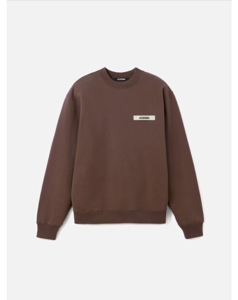 Felpa in gros-grain marrone