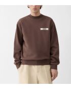 Felpa in gros-grain marrone