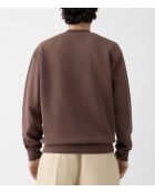 Felpa in gros-grain marrone