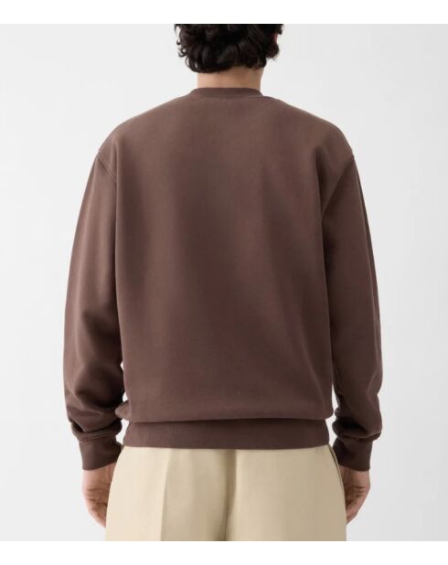 Felpa in gros-grain marrone