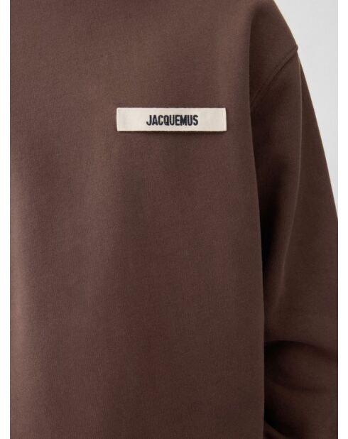 Felpa in gros-grain marrone