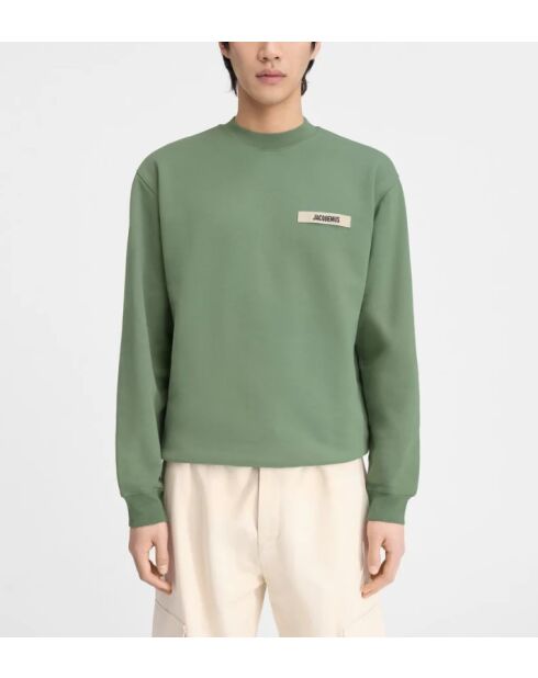 Leichtes khakifarbenes Grosgrain-Sweatshirt