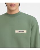 Leichtes khakifarbenes Grosgrain-Sweatshirt