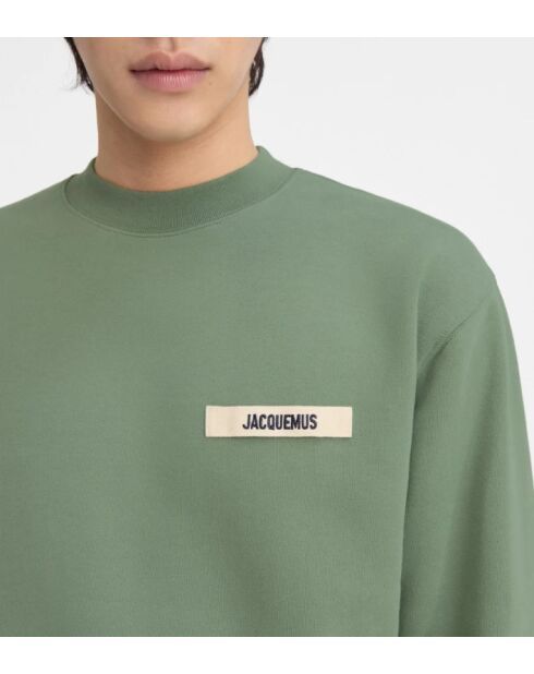 Leichtes khakifarbenes Grosgrain-Sweatshirt