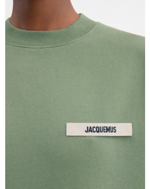 Leichtes khakifarbenes Grosgrain-Sweatshirt