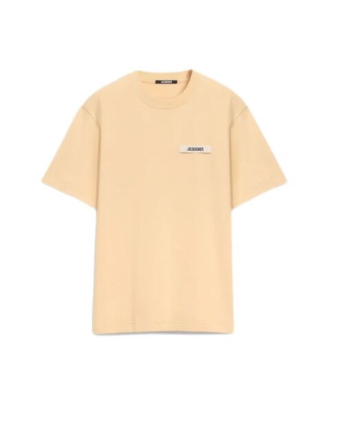 T-shirt met abrikozenprint van grosgrain