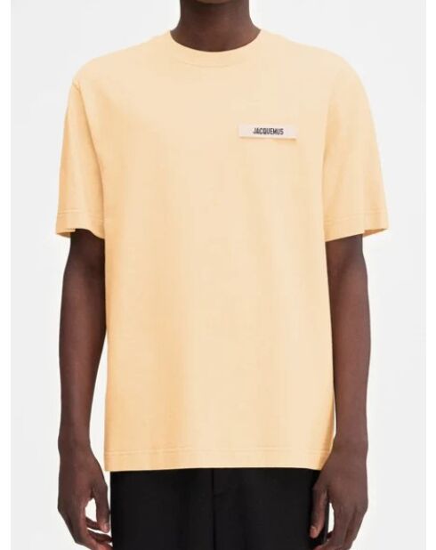 T-shirt met abrikozenprint van grosgrain