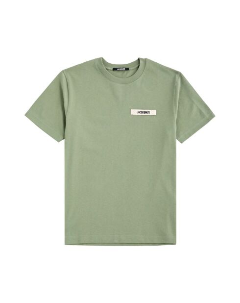 Khakifarbenes Rips-T-Shirt