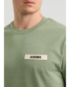 T-shirt in gros-grain cachi