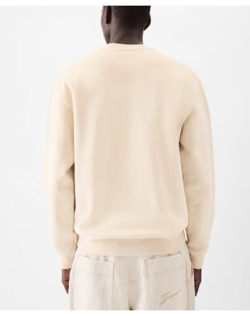 Beiges Sweatshirt aus Ripsband