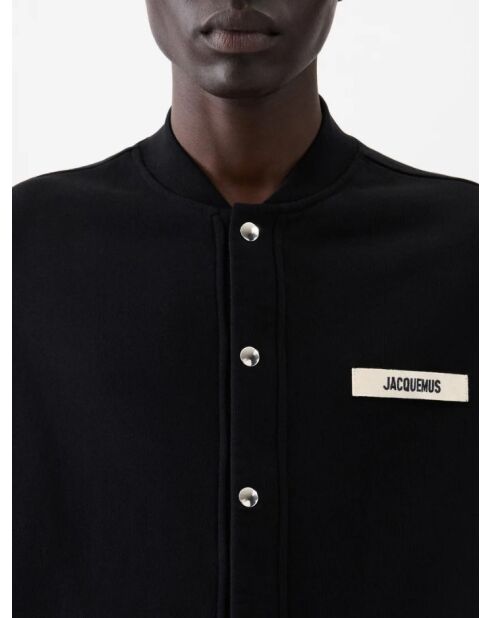 Zwart vest met grosgrain