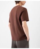 Braunes Rips-T-Shirt