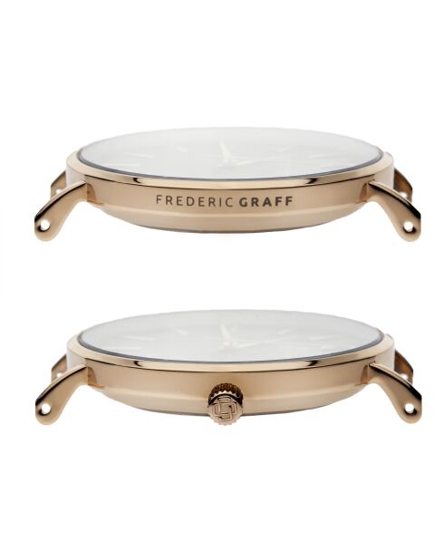 Montre femme en acier argenté/rose dorée