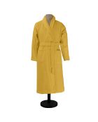 Aqua - Saffraangele badjas van effen katoen