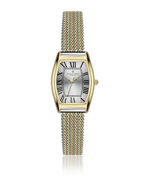 Montre femme en acier doré/argenté